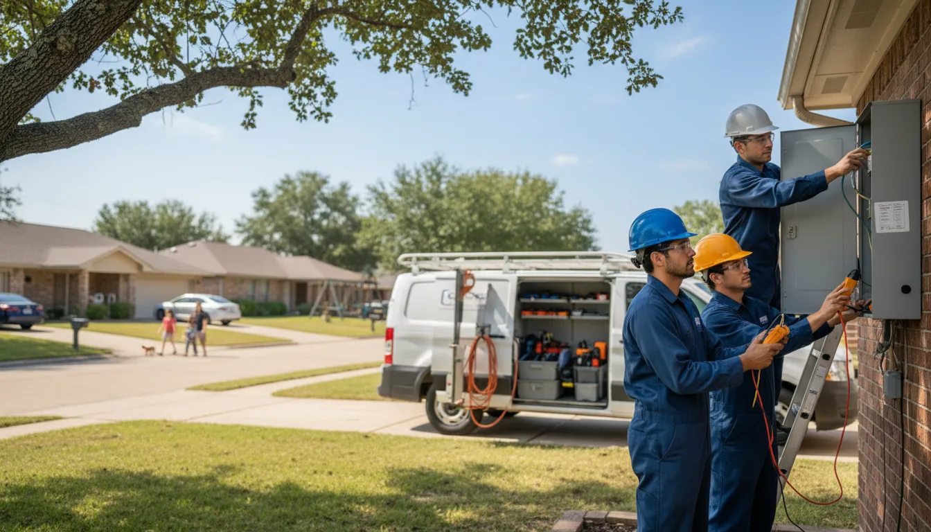Certified electrician providing emergency electrical services in Manchester, IA